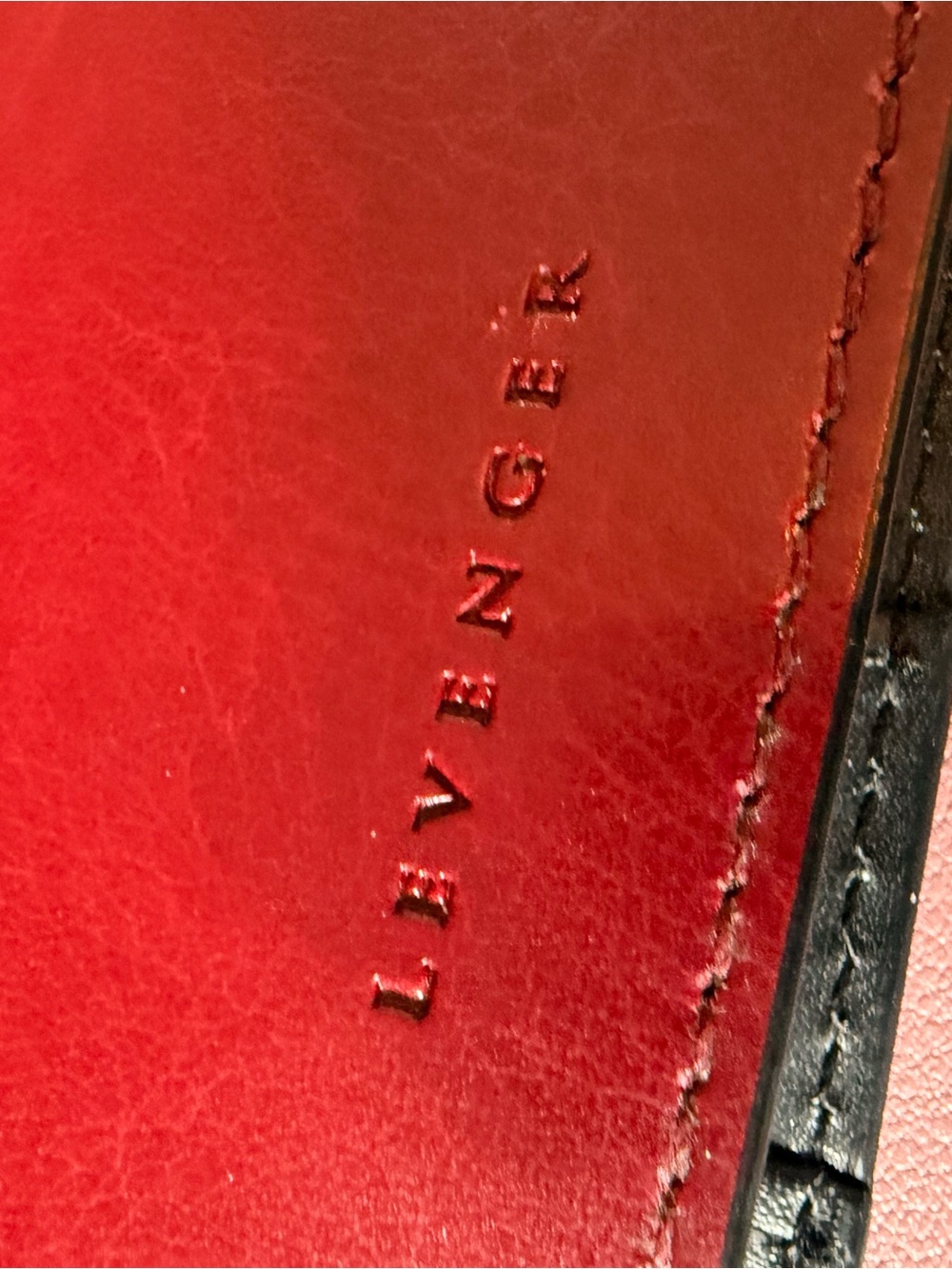 Levenger Red Leather Notebook w/upgraded circa discs - Picture 6 of 12